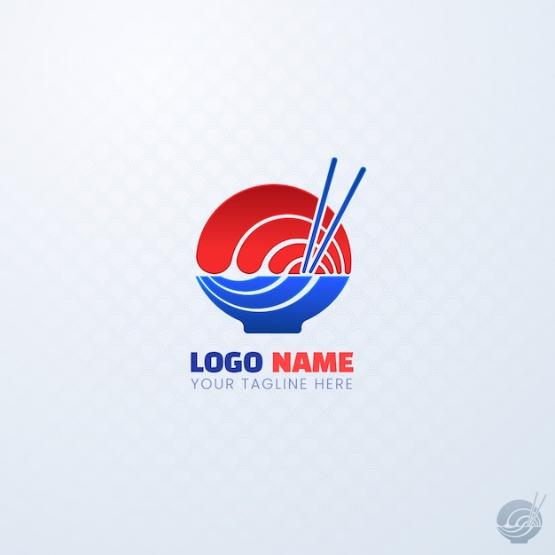 Gratis vector verloop koreaans voedsellogo