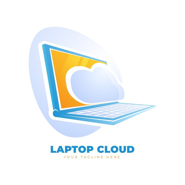 Verloop laptop logo sjabloon