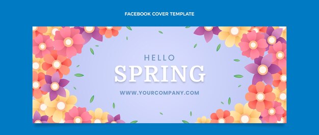 Verloop lente social media voorbladsjabloon