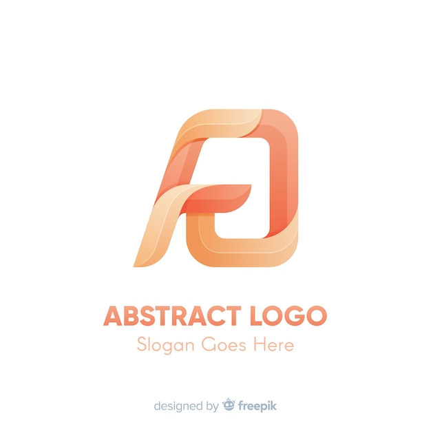 Gratis vector verloop logo sjabloon met abstracte vorm