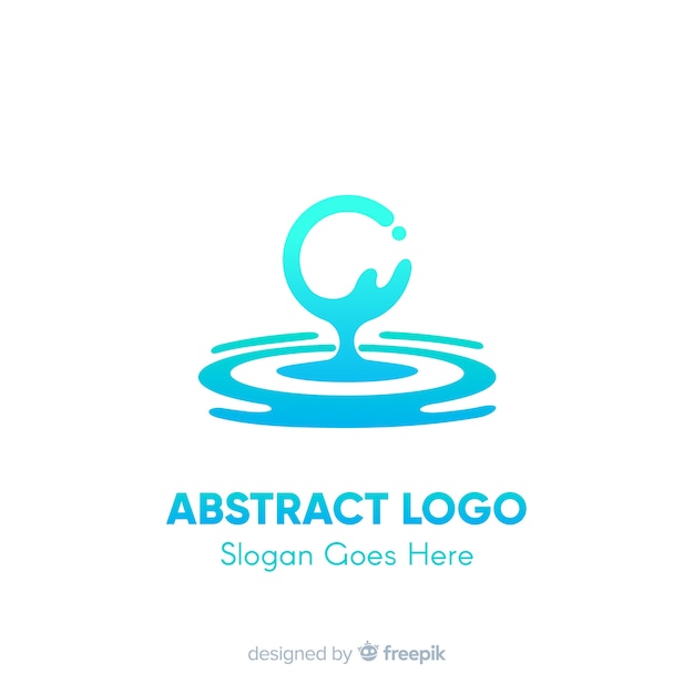 Gratis vector verloop logo sjabloon met abstracte vorm