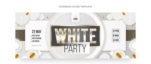 Verloop luxe witte feest facebook cover