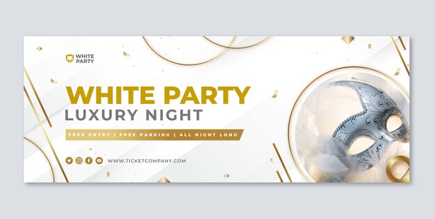 Verloop luxe witte feest facebook cover