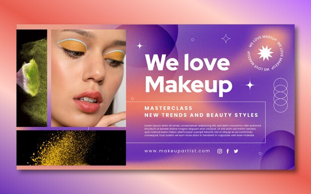 Verloop make-up artiest social media postsjabloon