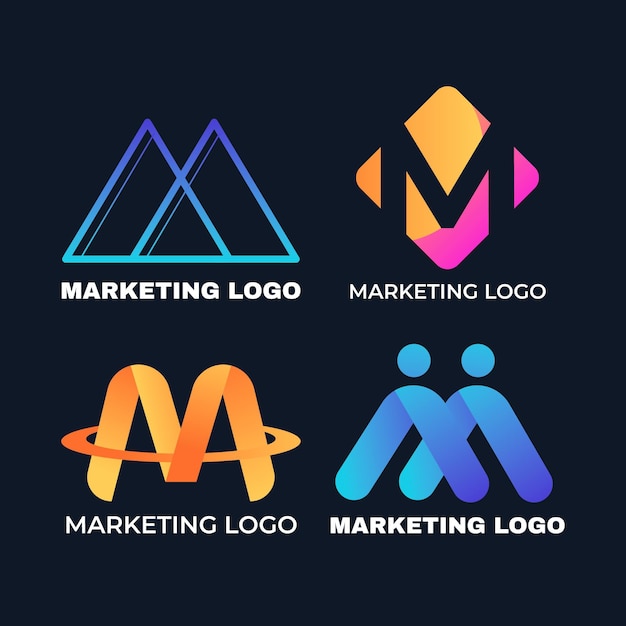 Verloop marketing logo sjabloon set