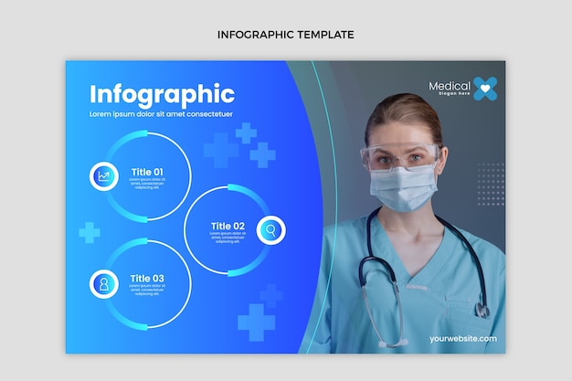 Verloop medische infographic sjabloon