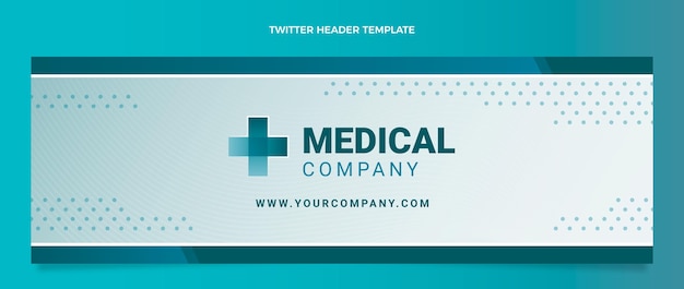 Gratis vector verloop medische twitter header