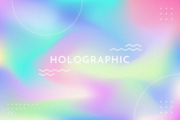 Verloop met korrel holografische banner achtergrond
