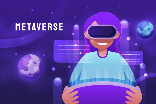 Verloop metaverse achtergrond
