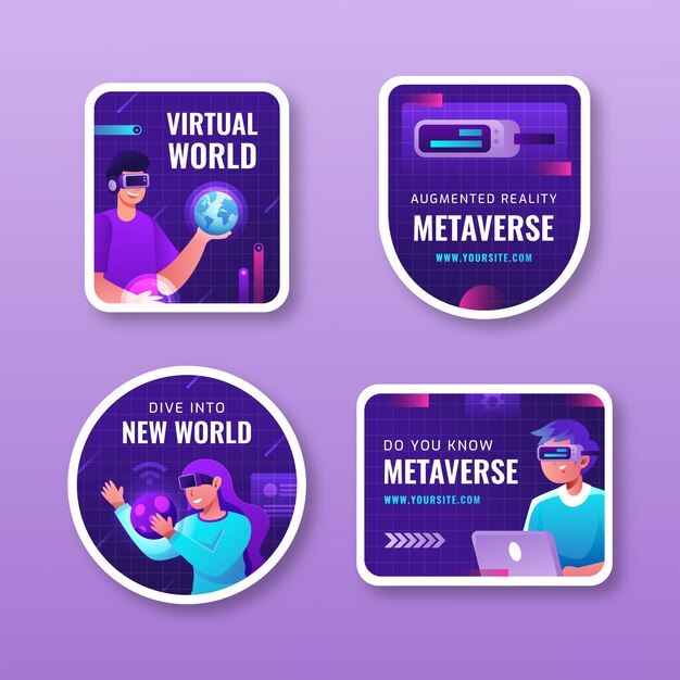 Verloop metaverse labels sjabloon