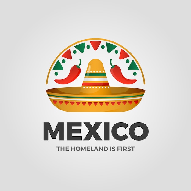 Gratis vector verloop mexico logo-ontwerp