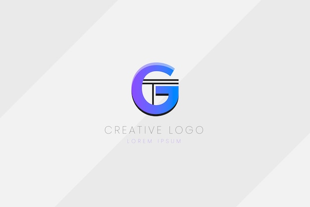 Gratis vector verloop monogram logo