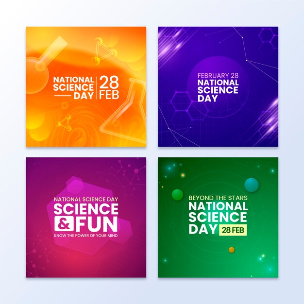 Verloop nationale wetenschapsdag instagram posts collectie