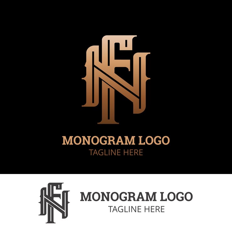 Gratis Vector verloop nf- of fn-logosjabloon