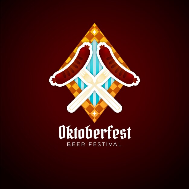 Verloop oktoberfest logo sjabloon