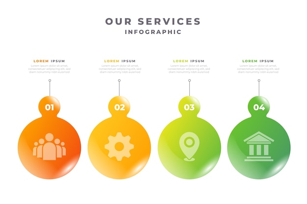 Verloop ons diensten infographic ontwerp