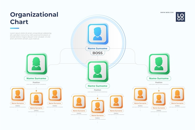 Verloop organigram infographic