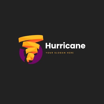 Verloop orkaan logo sjabloon
