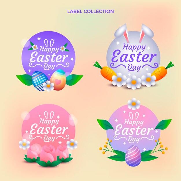 Verloop paaslabels collectie
