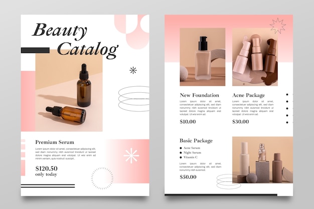 Gratis vector verloop product catalogus brochure sjabloon