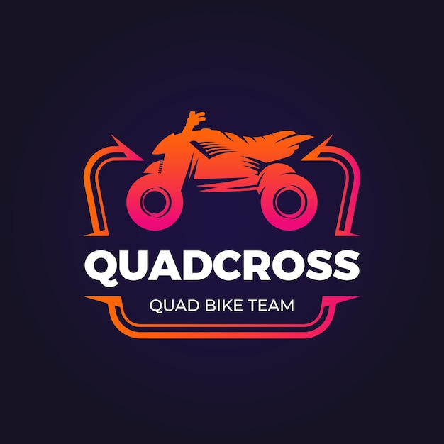 Gratis vector verloop quad logo sjabloon
