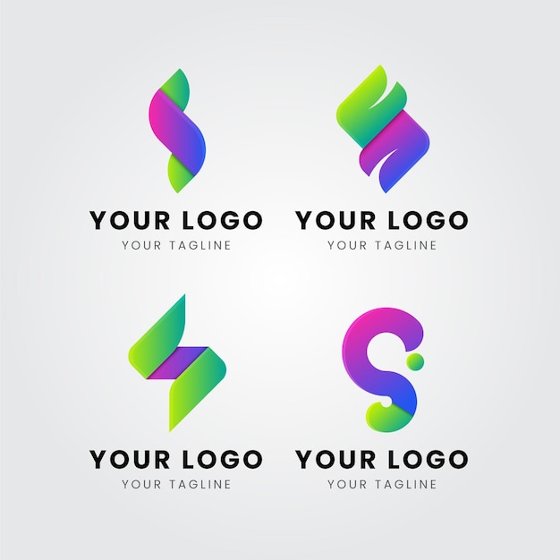Verloop s logo sjabloon set