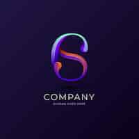 Gratis vector verloop sc of cs logo sjabloon