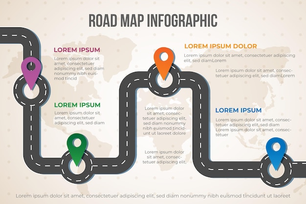 Gratis vector verloop stappenplan infographic sjabloon