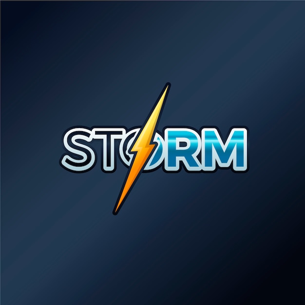 Verloop storm logo sjabloon