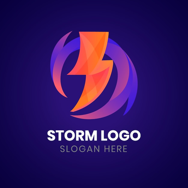 Verloop storm logo sjabloon