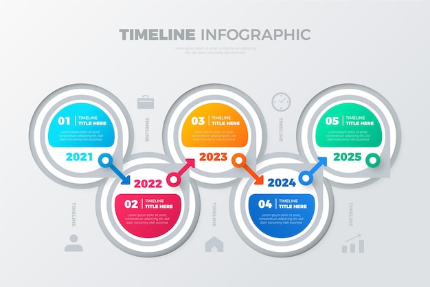 Verloop tijdlijn infographic sjabloon