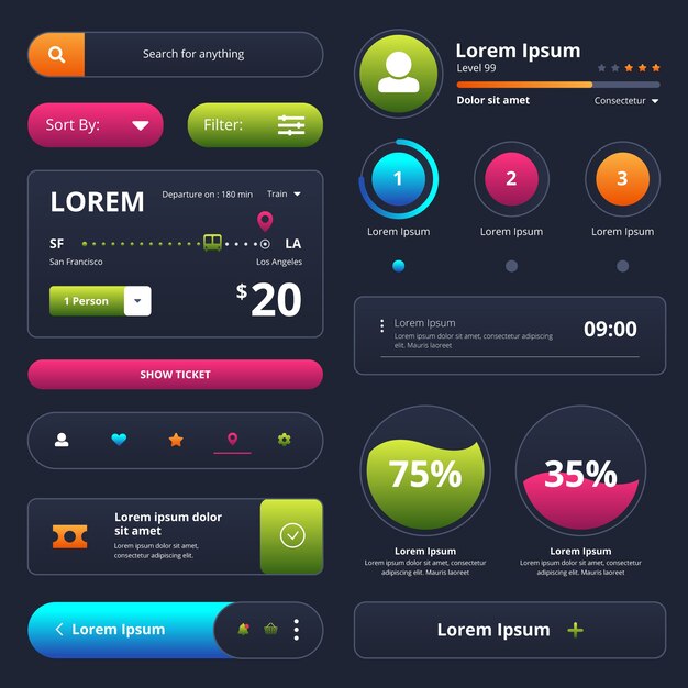 Verloop ui kit collectie
