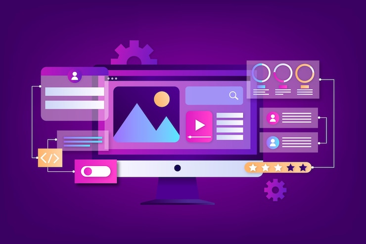 Gratis Vector verloop ui/ux achtergrond