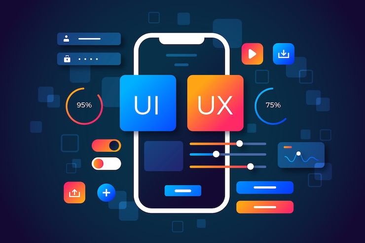 Gratis Vector verloop ui/ux achtergrond