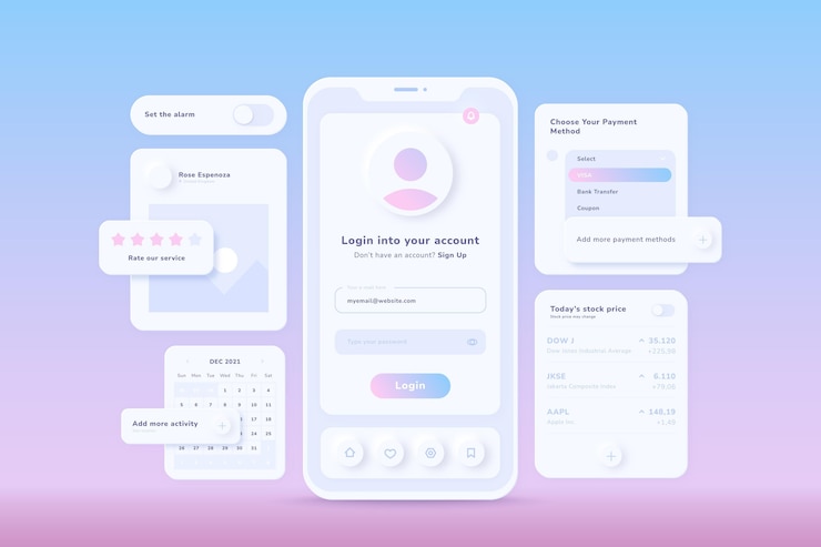 Gratis Vector verloop ui ux achtergrond
