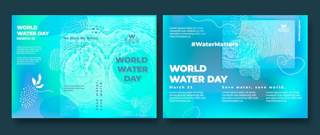 Verloop wereld water dag brochure sjabloon