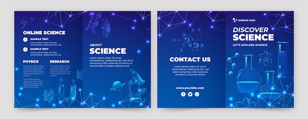 Verloop wetenschap brochure sjabloon