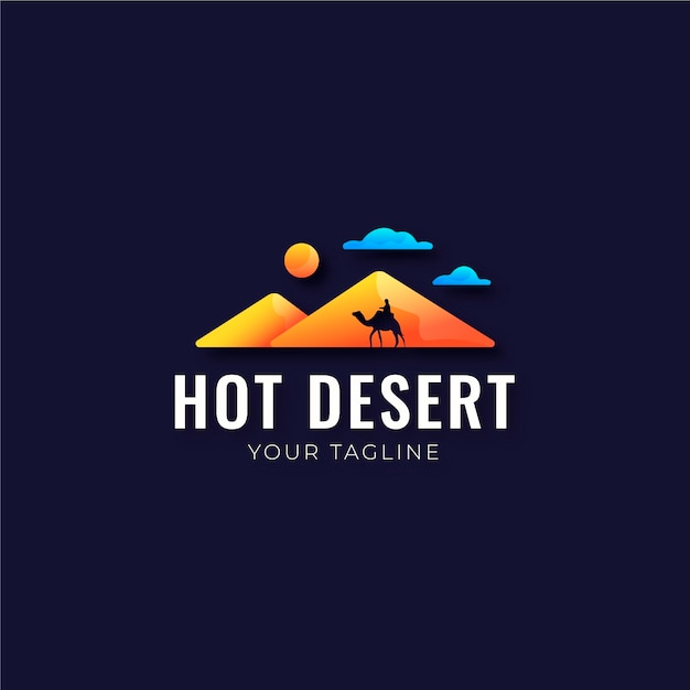 Verloop woestijn logo sjabloon