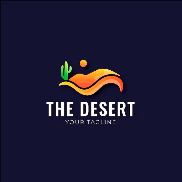 Verloop woestijn logo sjabloon