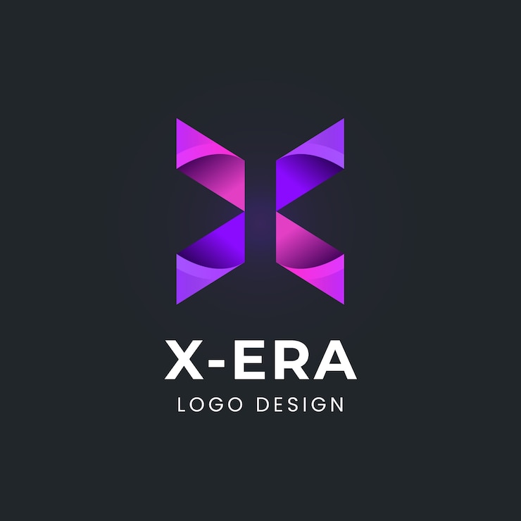 Gratis Vector verloop x logo sjabloon