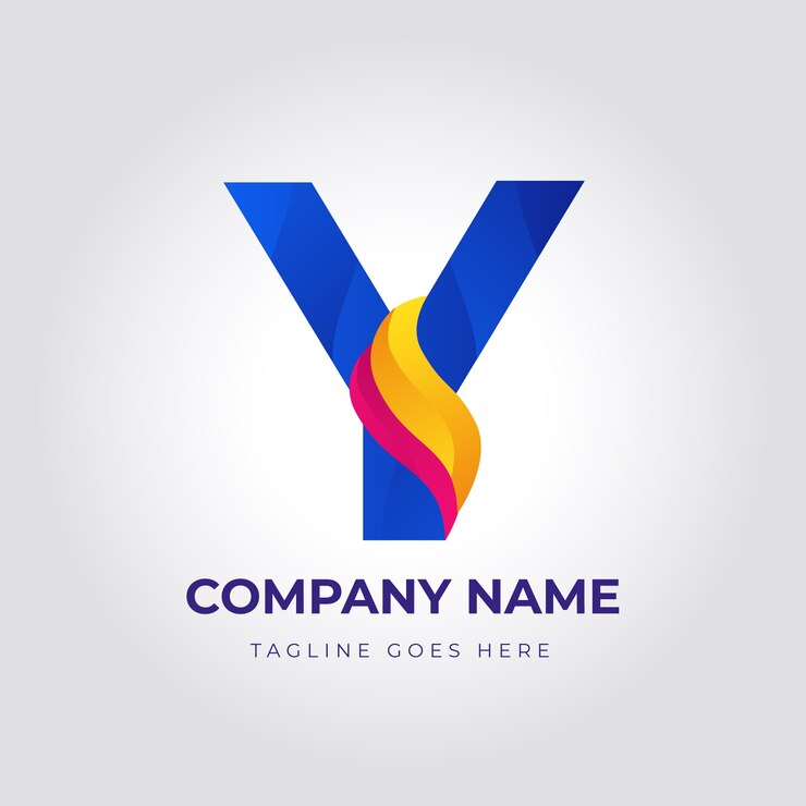 Gratis Vector verloop y letter logo sjabloon