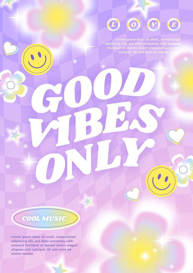 Gratis Vector verloop y2k-postersjabloon