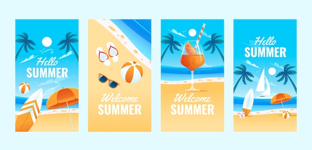 Verloop zomer ig verhalen set