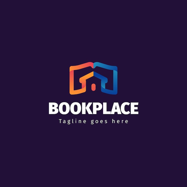 Gratis vector verloopbibliotheeklogo