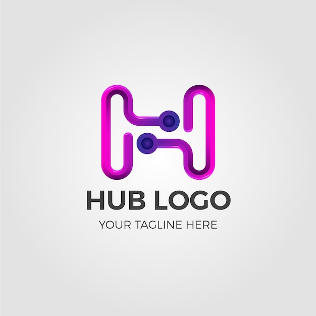 Gratis vector verloophub-logo met slogan
