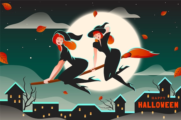 Gratis vector verloopillustratie voor halloween-viering