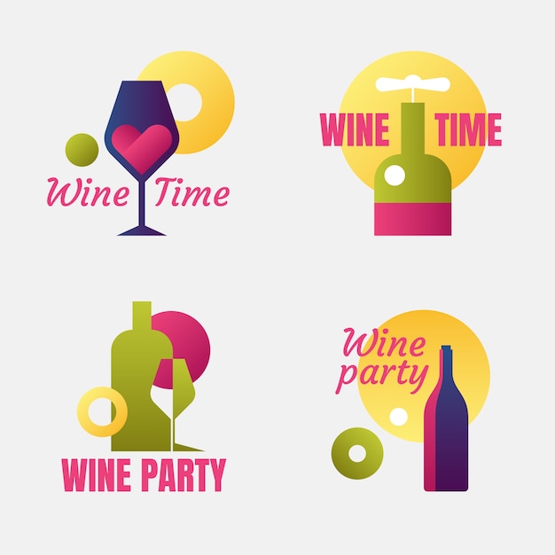 Gratis vector verlooplabel of badge voor wijnfeestjes