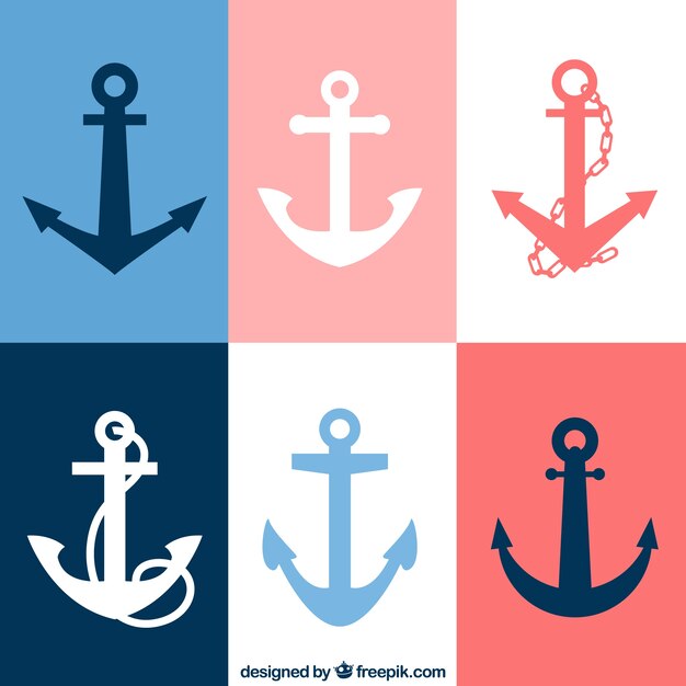 Verscheidenheid van anchor pictogrammen