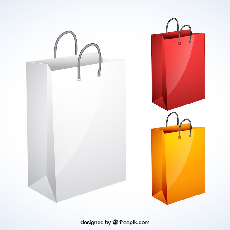 Gratis Vector verscheidenheid van boodschappentassen