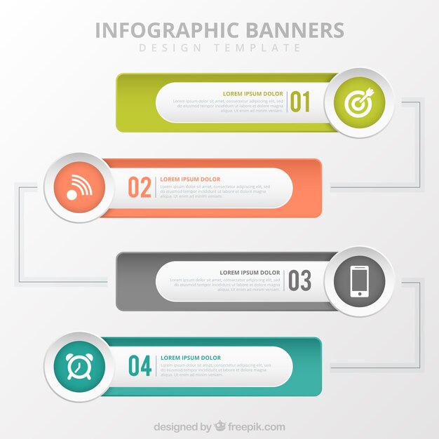 Verscheidenheid van infographic opties in realistische ontwerp